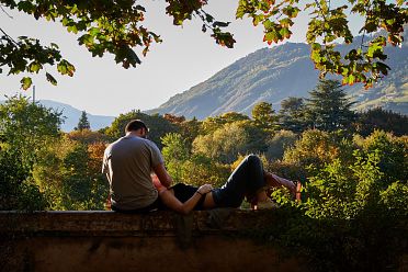 Tramonto autunnale a Bolzano