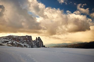 Escursione all'Alpe di Siusi con la neve