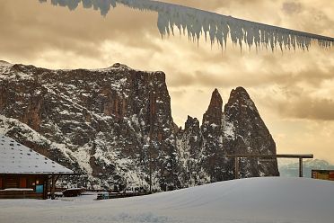 Escursione all'Alpe di Siusi con la neve