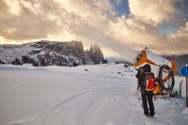 Escursione all'Alpe di Siusi con la neve
