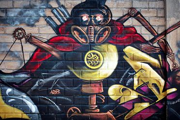 Graffiti in via Lancia a Bolzano