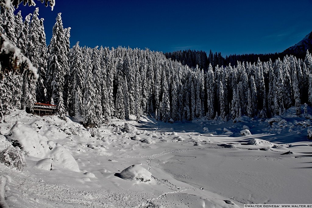 10 Lago di Carezza e passo Costalunga in mezzo alla neve