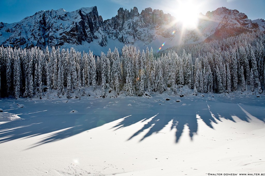 12 Lago di Carezza e passo Costalunga in mezzo alla neve