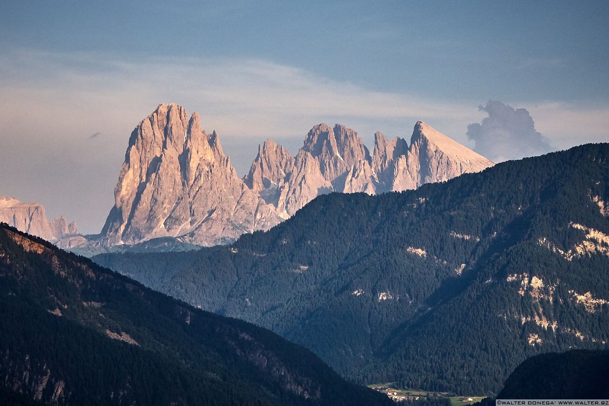 Sassolungo e Sassopiatto al calar del sole Laion Val Gardena