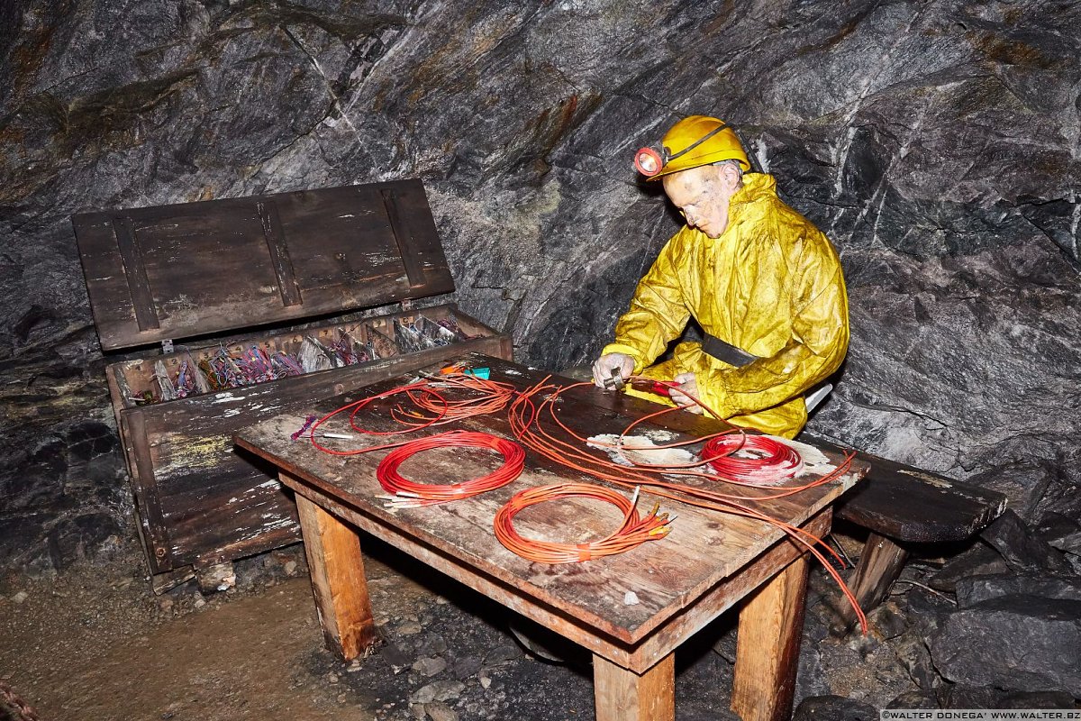 Tecniche esplosive dei tempi più moderni Tour del minatore al mondo delle miniere di Ridanna Monteneve