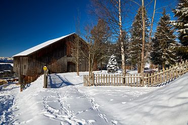 Passeggiata da Obereggen al lago di Carezza con la neve