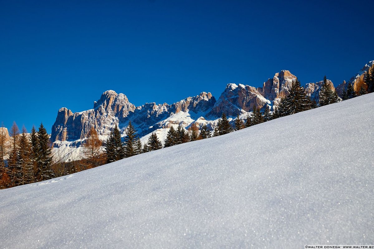  Passeggiata da Obereggen al lago di Carezza con la neve