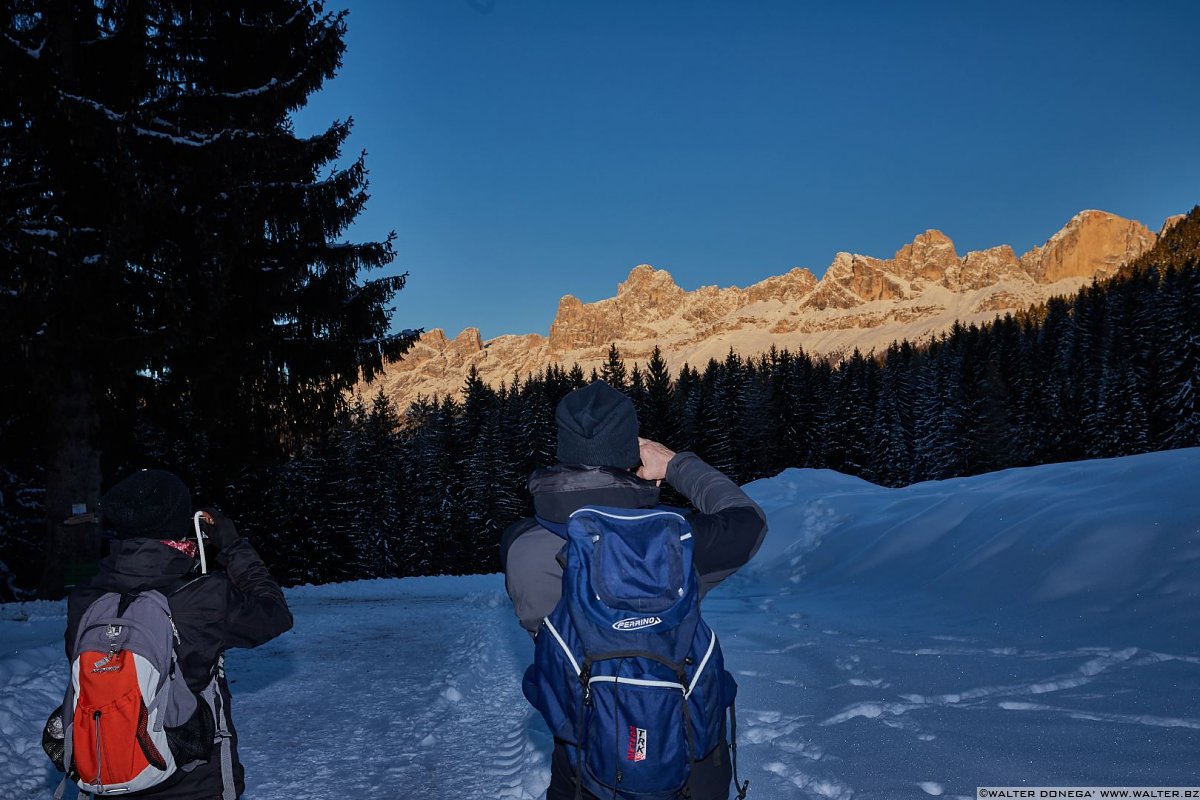  Passeggiata da Obereggen al lago di Carezza con la neve