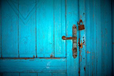A BLUE DOOR...CLOSED