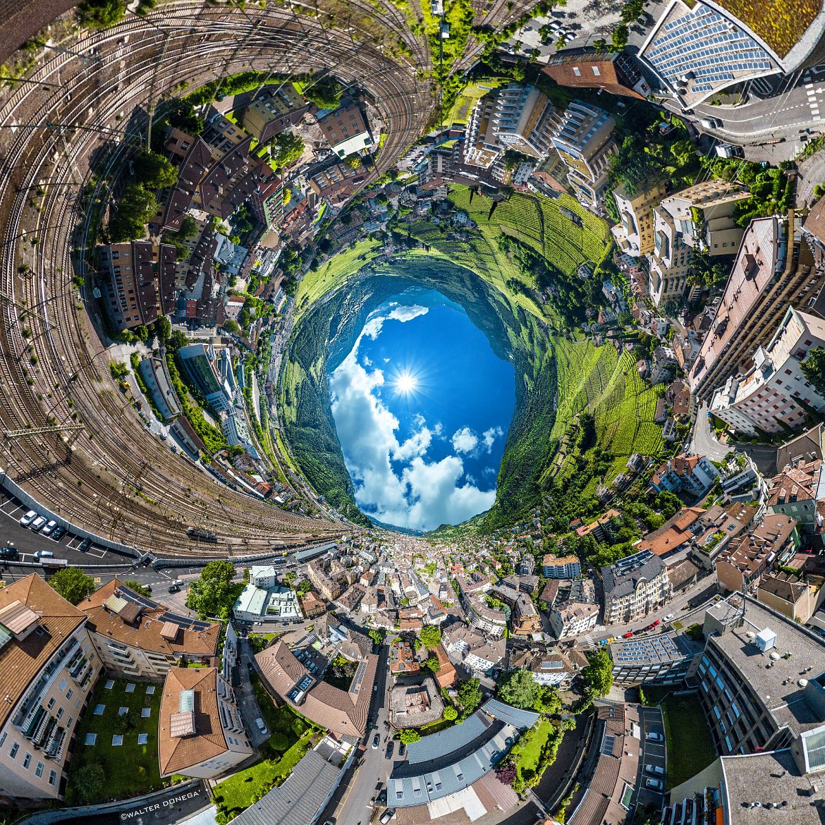 Bolzano a 360° effetto Rabbit Hole Photoblog